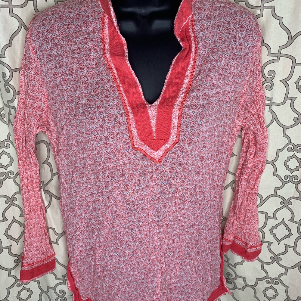 Saint Tropez West long sleeve light shirt India influenced size medium